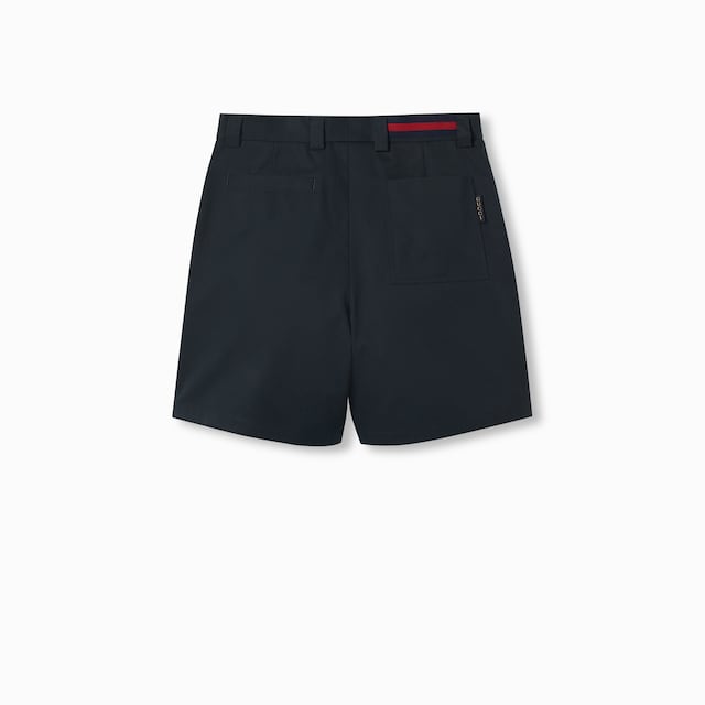 Short en twill de coton double avec bande Web