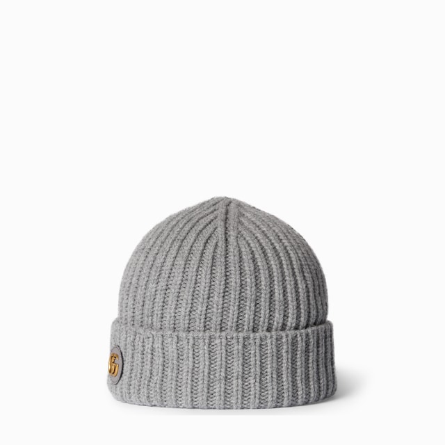 Wool cashmere hat with Double G