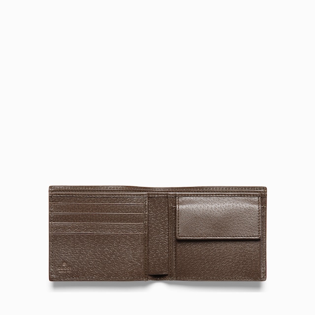 Portafoglio GG con portamonete e interno marrone 