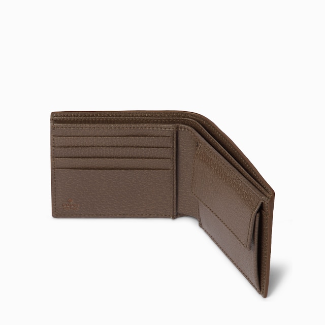Portafoglio GG con portamonete e interno marrone 