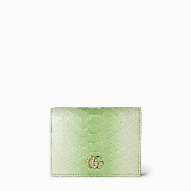 GG Marmont python card case wallet