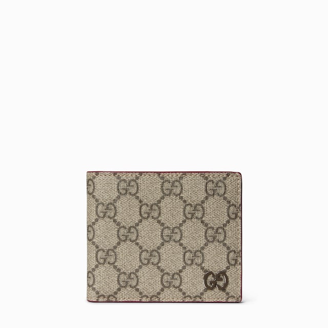 Cartera dos pliegues e interior Rosso Ancora