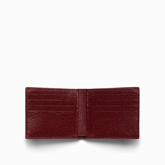 Cartera dos pliegues e interior Rosso Ancora