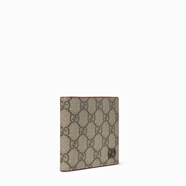 Cartera dos pliegues e interior Rosso Ancora