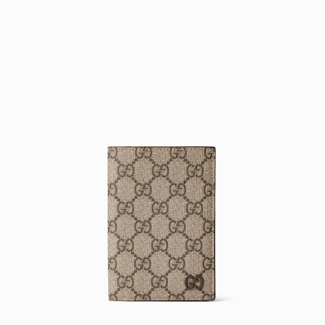 Brown interior GG passport case