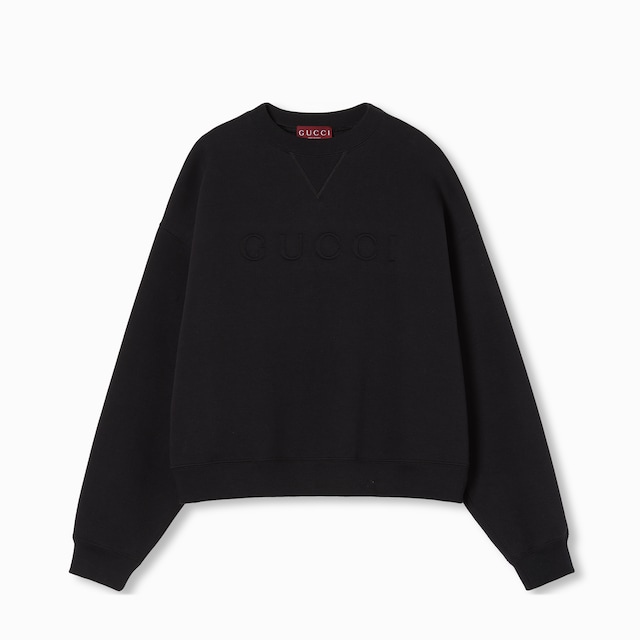 関税込 GUCCI グッチ コットンジャージー スウェットシャツ 24-25新作 グッチ コットンジャージー スウェットシャツ (GUCCI