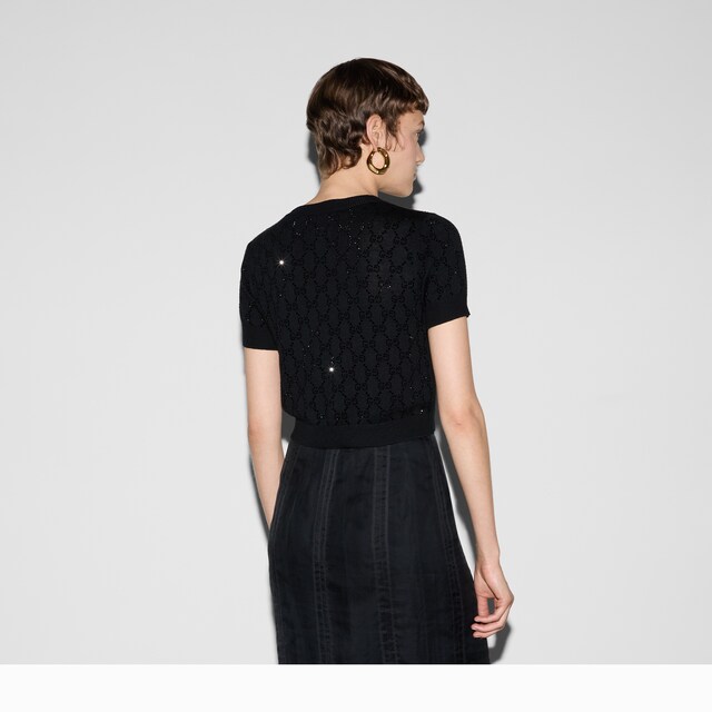 Fine wool GG crystal top - image 4