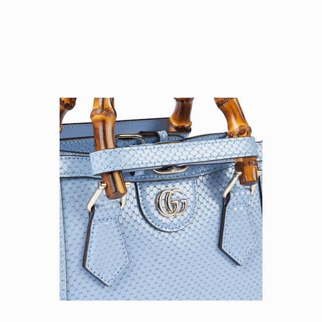 Миниатюрная сумка-тоут Gucci Diana из кожи питона
