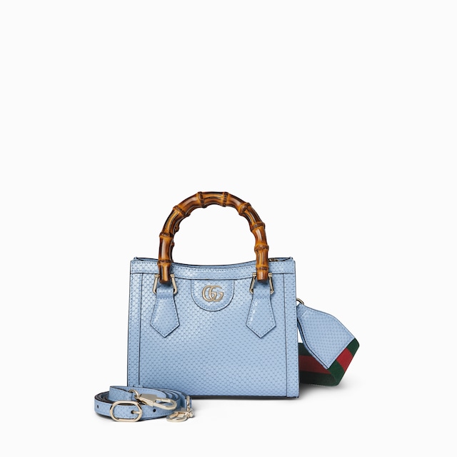 Миниатюрная сумка-тоут Gucci Diana из кожи питона