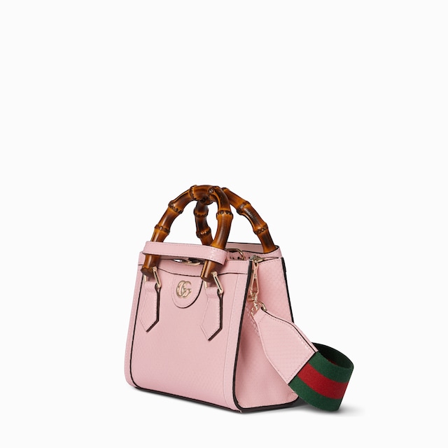 Сумка-тоут Gucci Diana из кожи питона размера мини