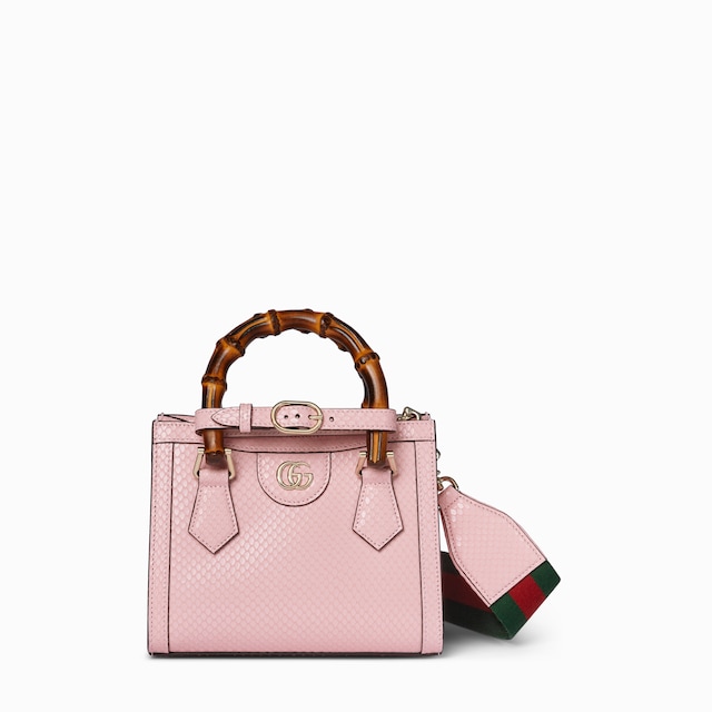 Сумка-тоут Gucci Diana из кожи питона размера мини