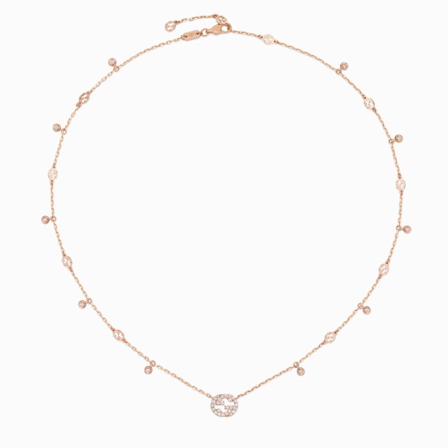 Collana Gucci Interlocking con diamanti