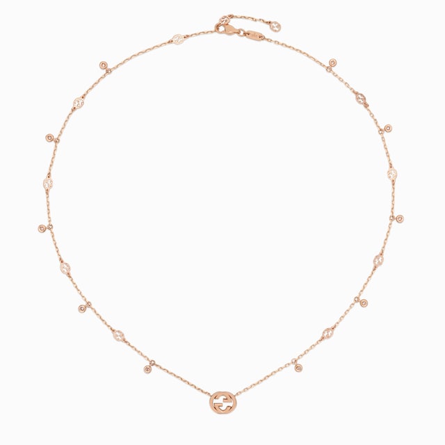 Collana Gucci Interlocking con diamanti
