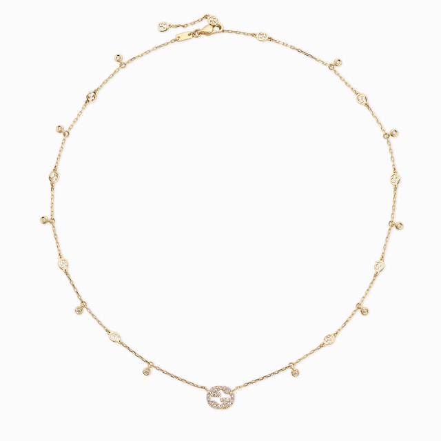 Collana Gucci Interlocking con diamanti