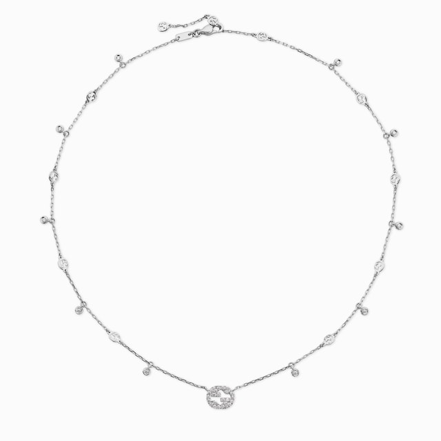 Collana Gucci Interlocking con diamanti