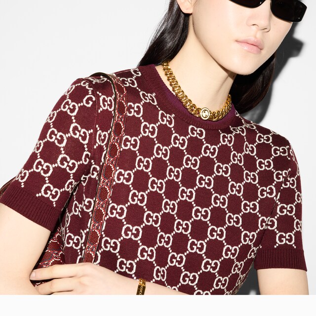 Reversible GG wool jacquard top - image 5
