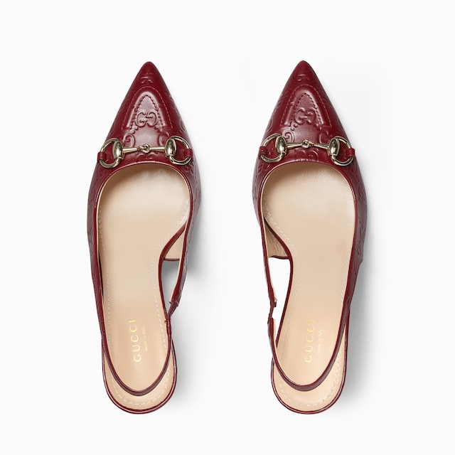 Women's slingback pump with Horsebit