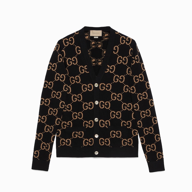 GG wool jacquard cardigan