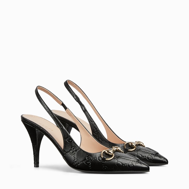 Women's slingback pump with Horsebit