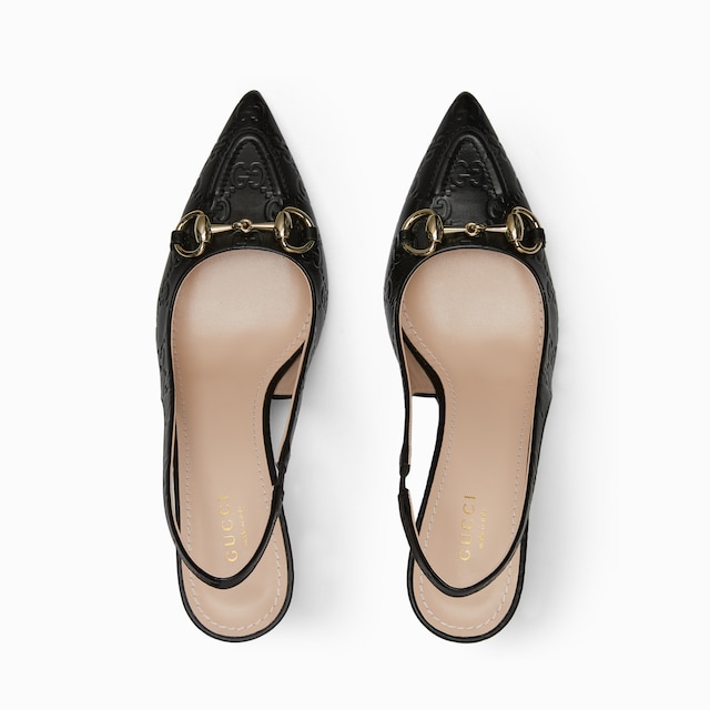 Women's slingback pump with Horsebit
