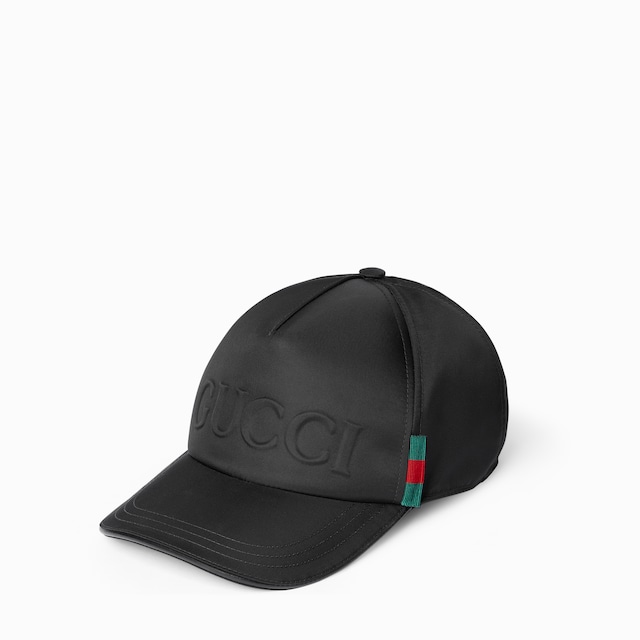 Nylon baseball hat with Gucci logo