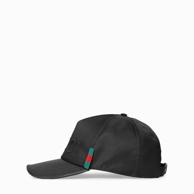 Nylon baseball hat with Gucci logo