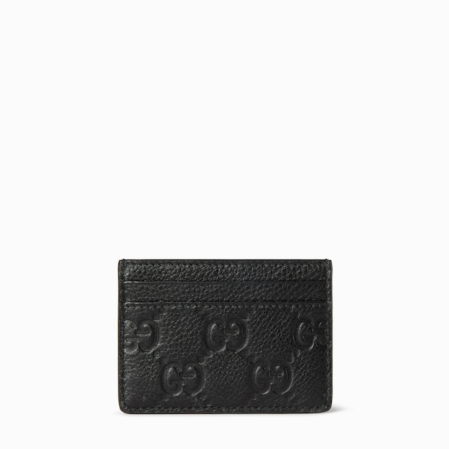 ダブルG ハートシェイプコインケースブラック レザー | GUCCI公式