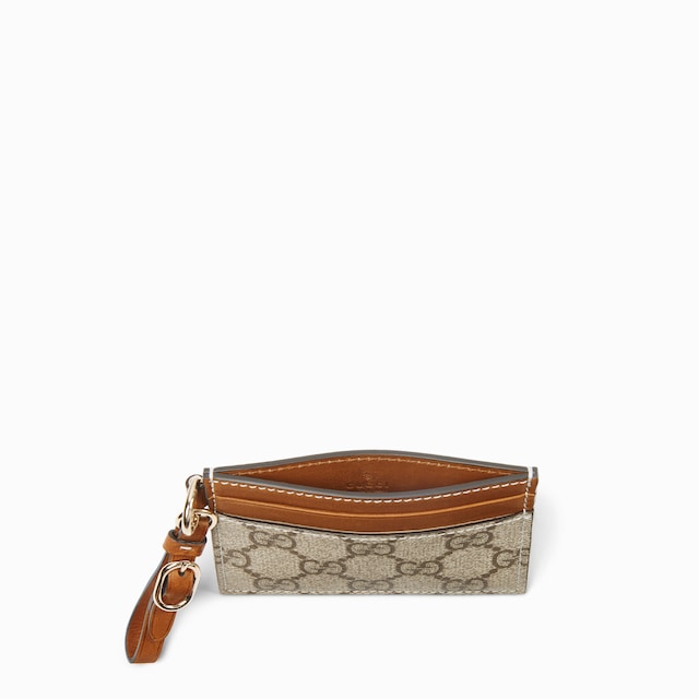 GG Emblem card case with strap
