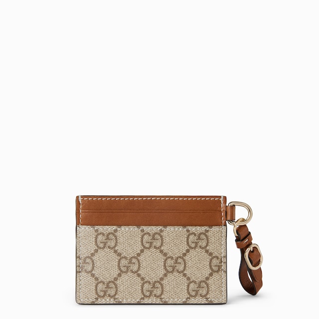 GG Emblem card case with strap