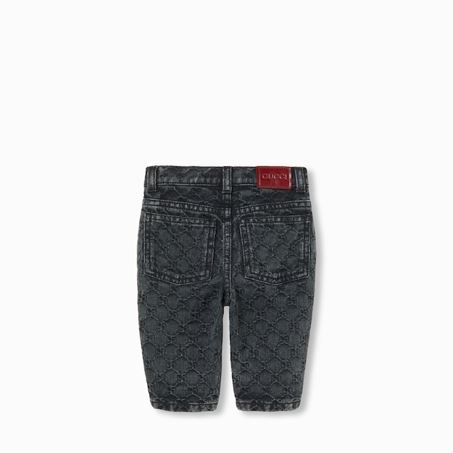 Baby GG denim jacquard trouser