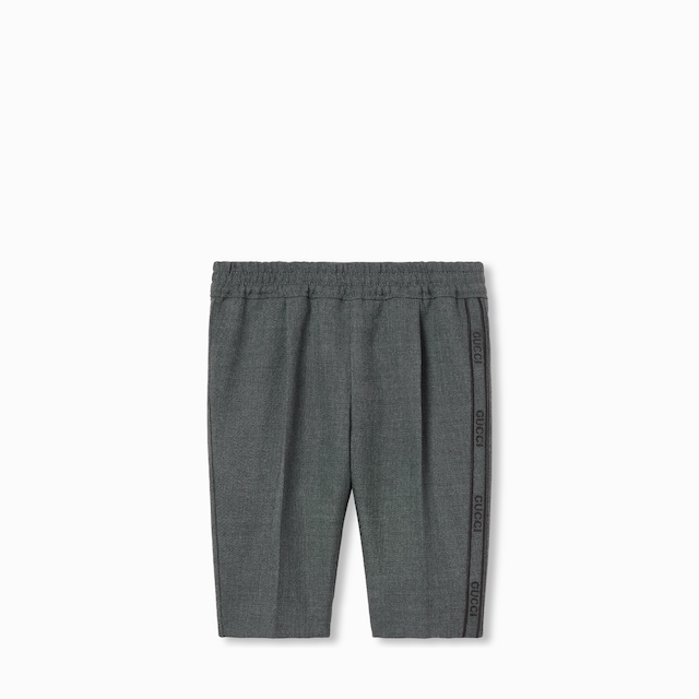 Baby embroidered wool twill pant