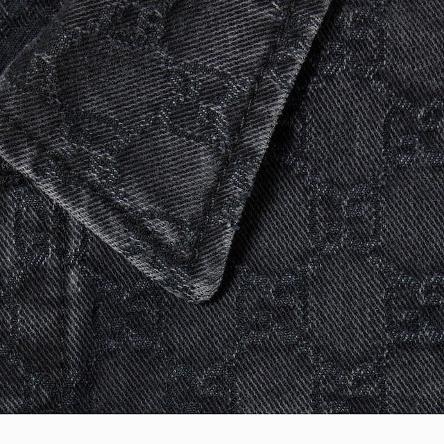 Children's GG denim jacquard jacket
