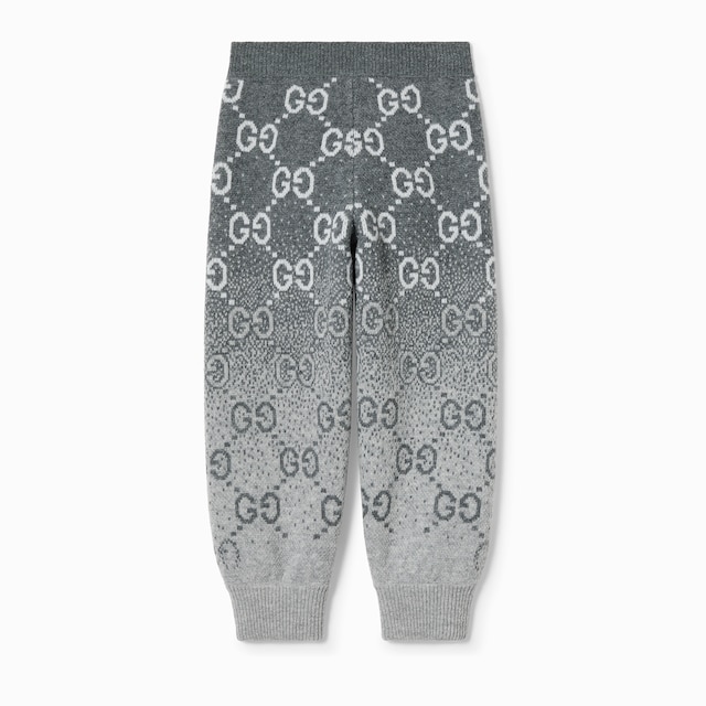 Pantalón infantil de jacquard de lana con GG