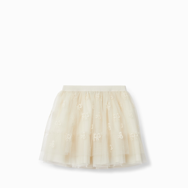 Baby embroidered tulle skirt