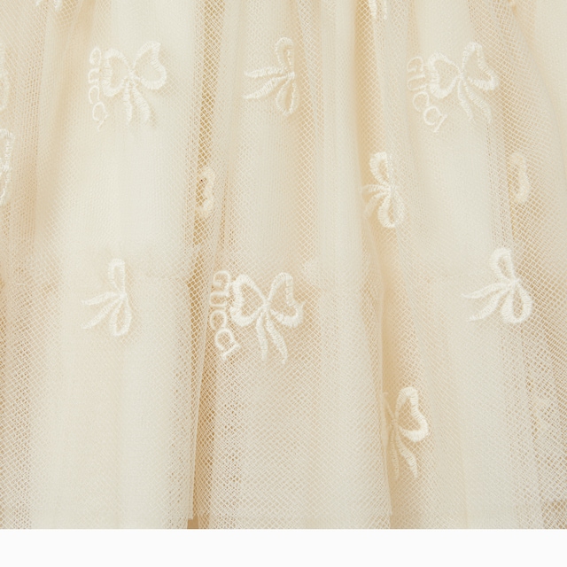 Baby embroidered tulle skirt