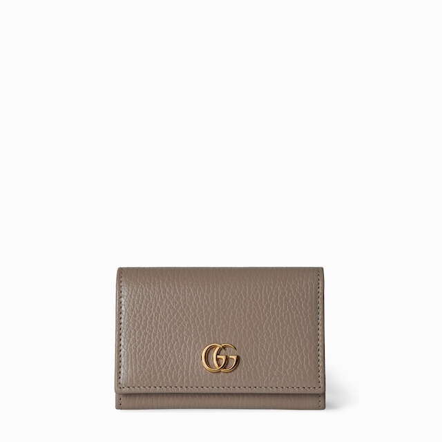 GUCCI ダブルG レザー キーケース 日本限定 ダブルG バイカラー カードケースベージュ&オレンジ