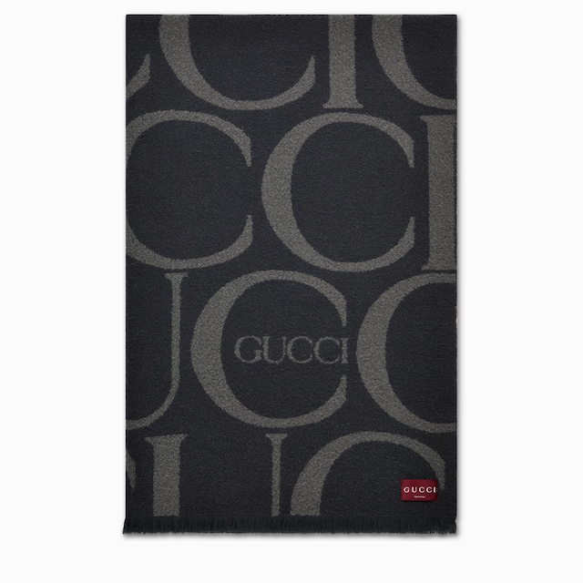 Gucci羊毛结子绒盖毯