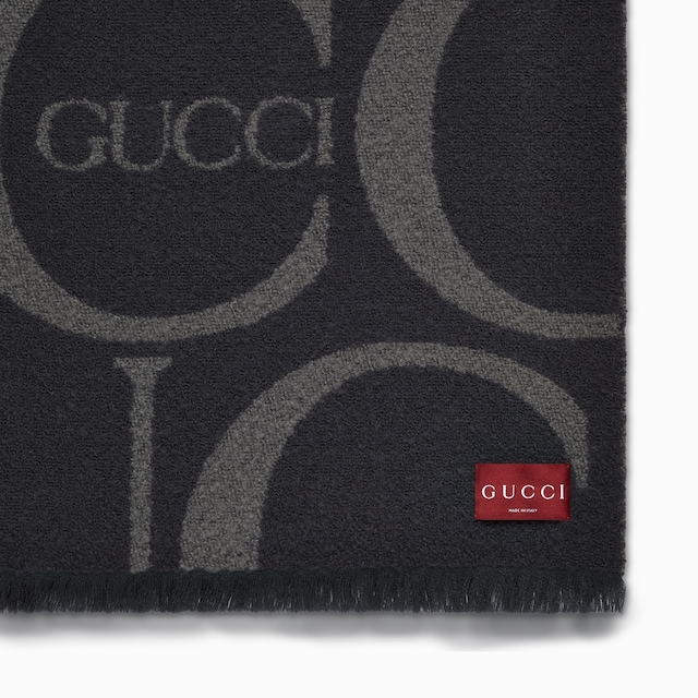 Gucci羊毛结子绒盖毯