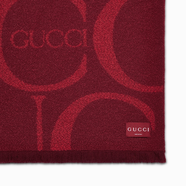 Gucci羊毛结子绒盖毯