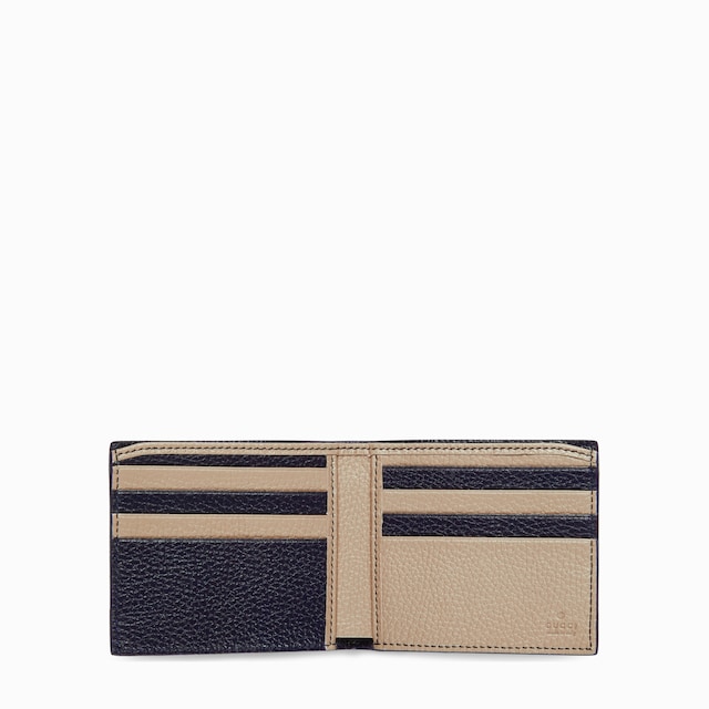 Cartera con dos pliegues bicolor
