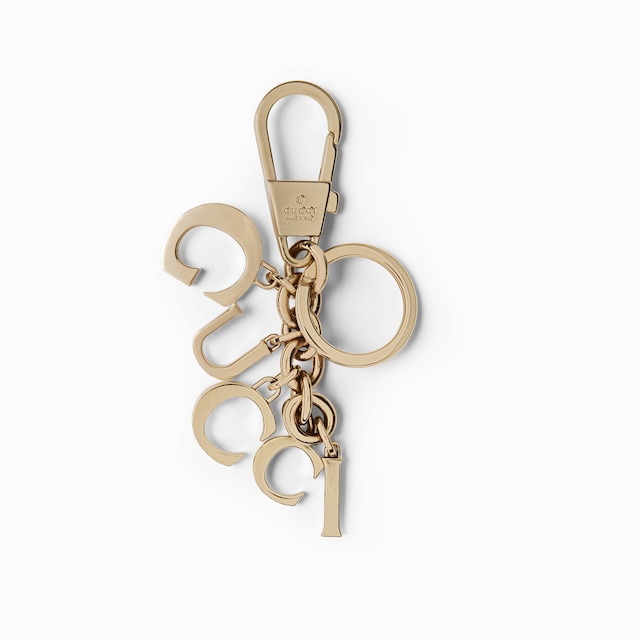 Gucci script keychain