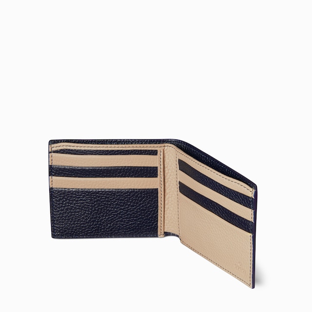 Cartera con dos pliegues bicolor