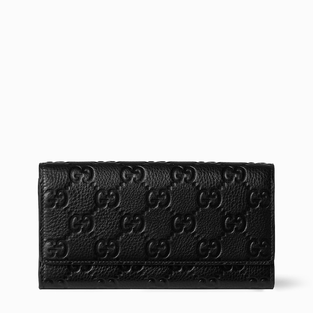 国内直営**GUCCI**ダブルG コンチネンタルウォレット ダブルG コンチネンタルウォレットブラックレザー | GUCCI公式