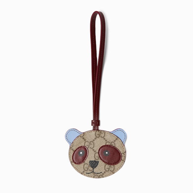 【限定品】グッチ 猫 クリスマスデザイン キーホルダー ストラップ グッチ日本限定 ヒグチユウコ猫(ボリス)GGキャンバス チャーム