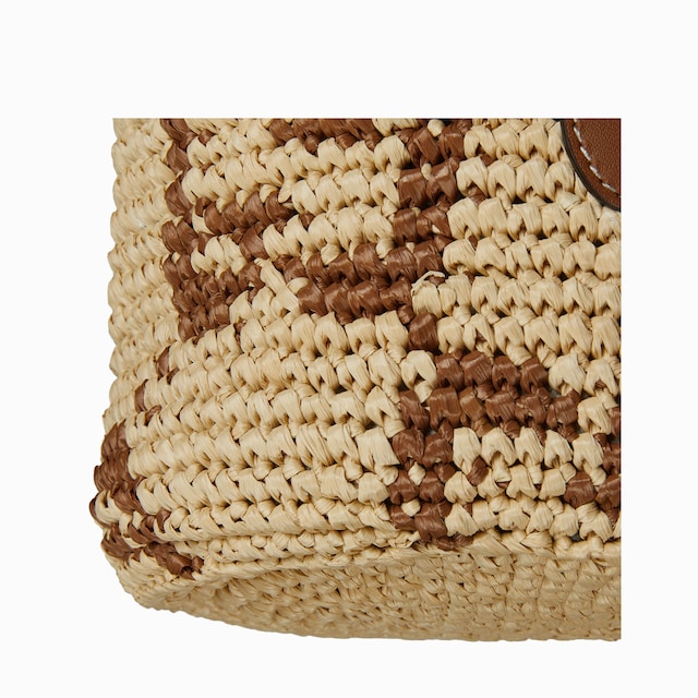 Woven mini bucket bag