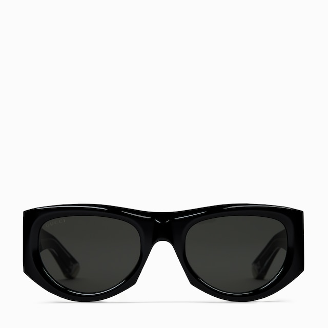 グッチ　ライダースベスト　サイズ54 ブラック Rectangular frame sunglasses in black injection | GUCCI® US