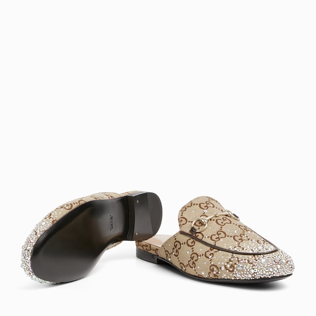 Women's Princetown slipper with crystal Horsebit