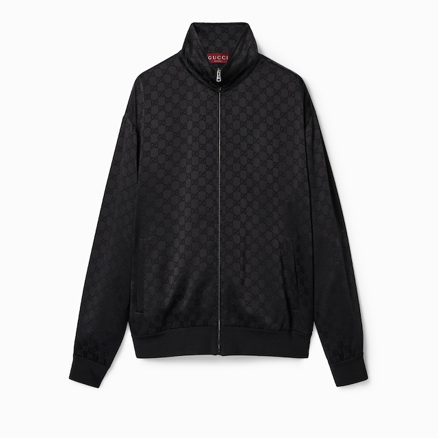 GUCCI ブラック ジップアップジャケット GUCCI ジップアップジャケット 黒 GUCCI《ジャージー ジップ