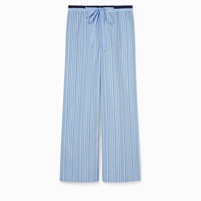 Pantalon en popeline de coton imprimé