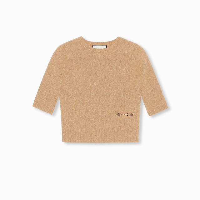 Cashmere top with Horsebit